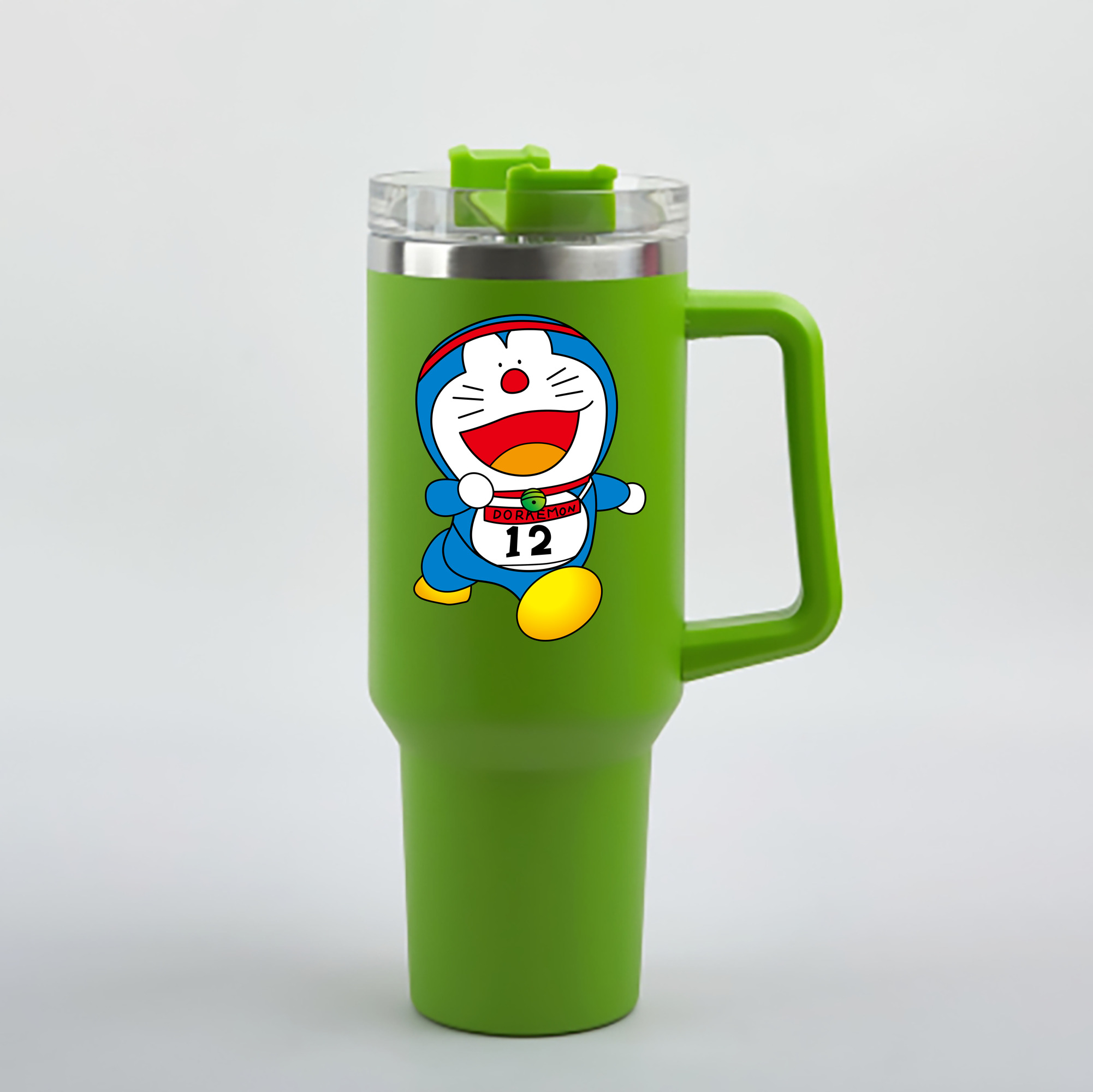 （画像用） ドラえもん Doraemon 1200mL車用タンブラー - クリスタルステッカー（プラスチックストロー付き）